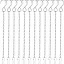 FEPITO 12 Pack Hanging Chains, 10 Inch Hanging Basket Chains, Garden Plant Hangers Metal Chains with Hooks Clips for Bird Feeders, Wind Chimes, Lanterns, Planters, Decorative Ornaments
