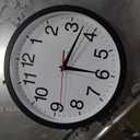 Wall Clock Modern 10 Inch Black Battery Operated Silent Non Ticking Analog for Living Room Office Home Bedroom Kitchen Bathroom