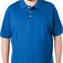 KingSize Men's Big & Tall Shrink-Less Classic Cotton Polo Shirt (5X-Large Big, Royal Blue)