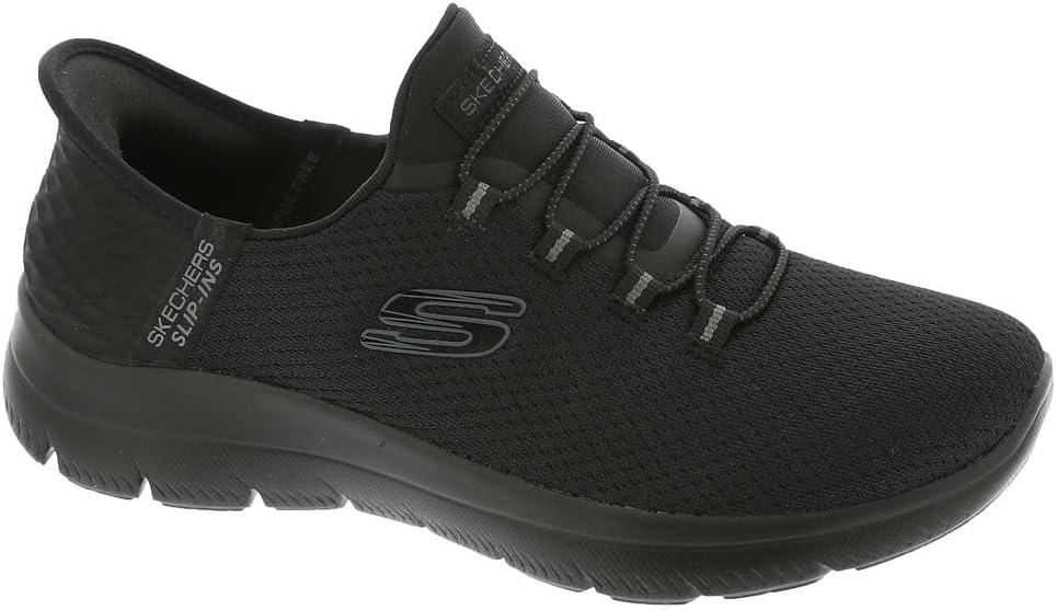 Skechers Women's Hands Free Slip-ins Summits Girls Night Sneaker (8.5, Black)