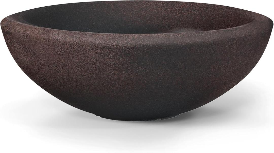 ARBORA 21" Santorini Bowl Planter - Lightweight Polyresin Outdoor Plant Pot
