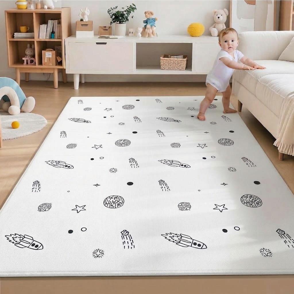PIGLOG Baby Play Mat, 50x50 Foldable Playpen Mat, Reversible Foam Play Mat for Babies and Toddlers 6-12 Months, Waterproof & Non-Toxic Baby Mat for Floor, Portable Baby Playmat for Tummy Time,