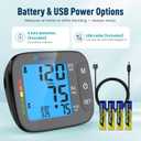Blood Pressure Monitor for Upper Arm, Automatic Blood Pressure Cuff for Home Use, Blood Pressure Machine with Backlit Display, Irregular Heartbeat Detection, 260 Memory, Storage Bag