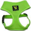 EcoBark Dog Harness - Eco-Friendly Max Comfort Harnesses - Luxurious Soft Mesh Halter - Over the Head Harness Vest- No Pull and No Choke for Puppy, Toy Breeds & Small Dogs (Medium, Green)