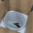 12 Inches Indoor Plant Pot with Walnut Color Stand Honeycomb Embossed Flower Pot with Drainage Holes Large Modern Planters for Indoor Plants-Gradient White Gray