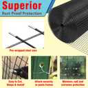 Black Hardware Cloth 1inx48inx100ft, 17GA, Chicken Wire Fencing Roll, Black Chicken Wire Mesh, Vinyl PVC Coated Welded Wire Mesh for Chicken Coop Barrier, Rabbit Snake Poultry Fences, 1x48inx100ft