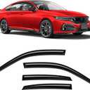 Extra Durable Rain Guards Fit for Honda Civic 2022-2024, Tape-on Side Window Deflectors, Window Rain Guard, 22 23 24 Civic Wind Deflectors Black - 4 PCS