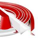 118 Inch Peel and Stick Quarter Round Molding Trim,Bathtub Trim Molding,Sink Gap Filler,Silicone Rubber Kitchen Water Splash 118 InchGuard,White L Shaped Wall Corner/Baseboard Trim Cover Protector