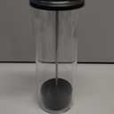 Straw Dispenser with Stainless Steel Lid, Holds Straws Up to 8.5 Inches, Black