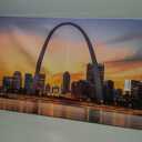 HJY Art St. Louis Arch Framed Canvas Wall Art for Living Room Bedroom Office Missouri St. Louis Wall Decor USA City Pictures Wall Artworks Posters Home Decorations Ready to Hang (24''H x 36''W)