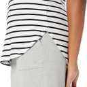 Amazon Essentials Womens Jersey Standard-Fit V-Neck Tank Top (XX-Large, Black White Stripe)