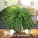 FOREST PRINCE 45" Fake Ferns, Realistic Large Artificial Bush Plants, 2 Artificial Boston Ferns with 59 Fronds for Outdoors Planter Indoor Home Garden Porch Decor
