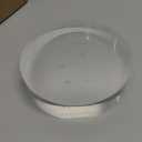 CiaoHER 2in Thickness 8in Diameter Acrylic Disc Display Block Clear Polished Round Pedestal Stand Riser 8" x 2", 1 Pack