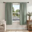 PONY DANCE Sage Green Blackout Curtains for Bedroom 72 inch Length 2 Panels Set, Thermal Insulated Rod Pocket Room Darkening Drapes for Living Room Window 2 Burg, Wide 42 x Long 72 inches