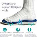 Unisex Slippers with Low Arch Support Striped Slip On | Adjustable Indoor House Shoes with Rubber Sole Corduroy Insole and Linen for Men Women