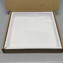 12x12 Shadow Box Frame Display Case, Wood with Plexiglass, Display Case Box for Memorabilia, Medal, Crafts,Tickets and Photos, Picture Frame for Wall and Tabletop (White, 12x12)