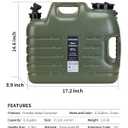 UPWOIGH Camping Water Container, 8.2 Gallon Water Jug(17.2x14.6x9.9 in), Truly No Leakage Water Storage, Big Green Water Tank,BPA Free Portable Emergency Water Storage for Camping, Hiking,Hurricane