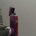 LcFun Electric Lighter USB Rechargeable Windproof Flameless Plasma Dual Arc Lighter, Cute Metal Pocket Lighters for Candle, Small Valentines Birthday Gifts for Women Friends Wife (Multichrome)