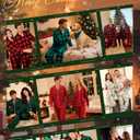 Christmas Family Matching Pajamas Set Couples Button Down Sleepwear Loungewear Long Sleeve Plaid Pjs Lounge Set (S)