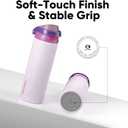 ENCOOL Leakproof Insulated Water Bottle with Straw Dual-Sip Water Bottle Bag-Safe Design for Work, Commute & Gym Keeps Drinks Cold All Day, 40 oz, Purple Cabbage