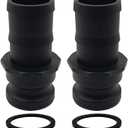 2PCS Camlock Fittings Poly E-75 3/4" Type E Standard Couplings Cam lock Fittings Polypropylene Cam Groove Fitting Male Camlock with a Hose Shank (0.75 inch, Type E)