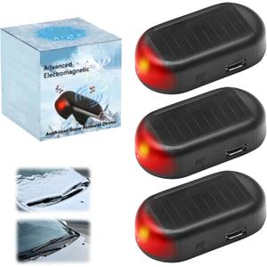 2 x Car Interference Antifreeze Instrument,Universal Solar Car Windshield De-Icer,Reusable Anti-Ice Solution,Automotive Snow Removal Tool for Winter Emergency(3PCS)