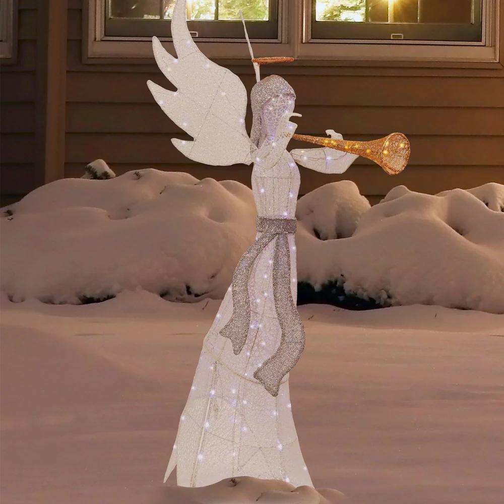 Walsunny Christmas Standing Angel 3D Extra Large Light Holiday Display Family Set
