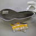 OIAHOMY Gift Basket with Handle, Small Woven Basket with Gift Bag, Ribbon and Wrap Tissue Paper, Nursery Bins Empty to Fill with Small Items, Baby, Pet Toy Organizer - Grey (12"x 8"x 5")