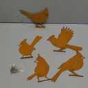 OULYDEKO 5PCS Rusty Birds Decoration, Garden Decor Spring Decorations Outdoor, Metal Birds Yard Decor Perfect Yard Art and Large Outdoor Ornaments, Cardinal Gifts，Metal Bird Silhouette Statues