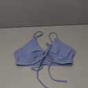 Meetall Women's High Cut String Triangle Bikini Set Swimsuits Sexy Bathing Suits 2 Piece (Medium, Blue)