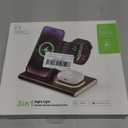 3 in 1 Foldable Charging Station for Apple Products,Wireless Charger for iPhone 17 16 15 14 13 12 Pro Max,Travel Dock Adapter&Light for iWatch Series 11 10 9 Ultra 3/2 SE 3/2,for AirPods 4 3 2 Pro 3/2 (White)