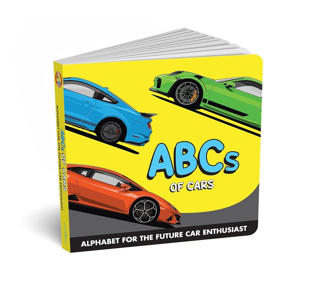 ABCs of Cars Baby Book - A Fun Alphabet Car Book for Future Racing Fans  Toddler ABC Board Book with Supercars, Car Parts & More  Great Birthday Book for Kids, Baby Essentials for Car Enthusiasts