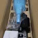 Cordless Pool Vacuum for Above Ground Pool - Rechargeable Pool Vacuum Cleaner with 69" Telescopic Pole, 20 GPM Suction, 90 Min Runtime, Ideal for Spas, Hot Tubs, Pools, Leaves, Debris, Sand (Blue)