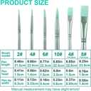 3 x 6pcs Paint Brushes for Acrylic Painting, Nylon Watercolor Brushes Kit, Acrylic Paint Brush Sets for Acrylics Watercolor Gouache Oil Painting- Green