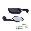 SLIMI 2 PCS Motorcycle Rear View Mirrors, 360-degree Adjustable Wide Angle Rear View Mirror, Universal Motorcycle Modified Rearview Mirror, for Dirt Bike Scooters (Black)