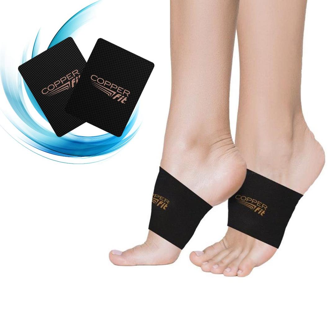Copper Fit Health Unisex Arch Relief Compression Bands, Black