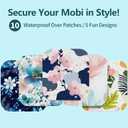 Tandem Mobi Adhesive Sleeve, 10 Pack Waterproof & Hypoallergenic Overpatch Pocket for Tandem Mobi Insulin Pump, Breathable Latex-Free Stretch Fabric, 10+ Days Long Wear, Stylish Multi-Design Pack