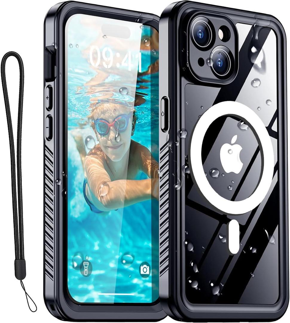 AICase iPhone 14 Plus Case Waterproof with MagSafe Clear Snowproof,Dustproof and Shockproof,IP68 Certified Full Body 360 Protection Fully Sealed Underwater Cover for iPhone 14 Plus 6.7"