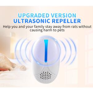 2025 Upgraded Ultrasonic Repellent Indoor, Mouse Traps Insert Plug in, Pest Control Repellent Ant,Roach,Rodent, Mouse, Bugs, Mosquito, Spider, for Home, Office, Warehouse 6 Packs