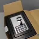 Mini Lock Box, 0.23 CuFt Security Small Money Safe Box for Home College, Small Kids Personal Cabinet Safe with Keypads, Hidden Wall Safe for Money Cash Jewelry Gun Office Dorm Room