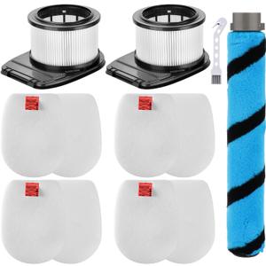 Leadaybetter Filter Replacement for Shark IZ662H Vertex Pro Lightweight Cordless Stick Vacuum with DuoClean PowerFins, 2 HEPA Filters, 1 Soft Roller, Compare to Prat XHFIZ500 & XFFKIZ600 & 855FFJ362H