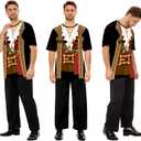 MISS FANTASY Pirate Shirt Women Men - Pirate Costume Outfits Halloween Unisex Adults (Large)