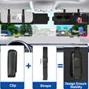 Sun Visor Extender for Car with Side Sunshade, Upgraded UV400 Polarized Car Sun Visor Extension Blocker with Sunglasses Holder, Clips and Straps Design | Anti-Glare Protection Visor for Safe Driving