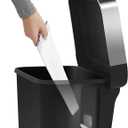 simplehuman 45 Liter / 12 Gallon Rectangular Kitchen Step Trash Can with Soft-Close Lid, Black Plastic