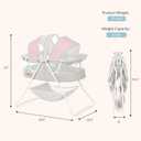 Dream On Me Karley Portable Infant Bassinet, Double Mesh Canopy, Grey and Pink