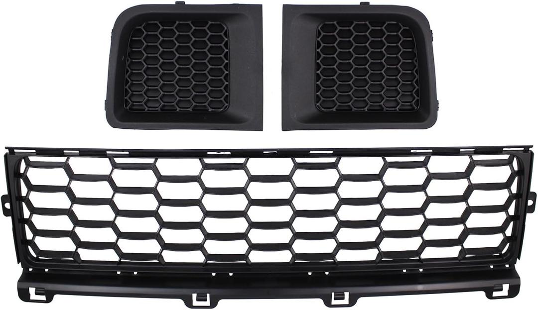 MOTOKU Front Lower Bumper Grill Grille and Insert Bezel for Jeep Renegade 2015-2018