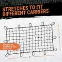 Truck Bed Cargo Net  4 x 6 Foot, Heavy-Duty Elastic Mesh with 12 Black Clips and Storage Bag for Pickup for Cargo Netting, Securing Loads in Trailers, SUVs & Roof Racks