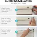 Joydeco No Drill Linen Cellular Blinds for Indoor Windows, Light Filtering Cordless Cellular Shades for Thermal Insulation Noise Reduction, Window Shades for Home (Linen Cream, 54" W x 64" H)