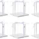 XININSUN 14x14x12inch clear cake box with ribbon,12inch14inch tall cake boxes for tiered cakes,layer cake carrier,disposable cake containers for wedding birthday party and gift display-White (white-14x14x10inch-6Pcs)