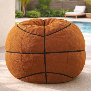 Sports Basketball Bean Bag Chair - Giant Bean Bag Chairs for Adults and Kids - Oversized Bean Bag Sofa Couch with Filler - Plush BeanBag Furniture for Living Room Bedroom Dorm Office - 44 Inch